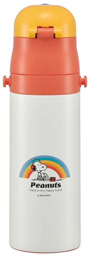 Skater Stainless Steel Sports Peanuts Retro Snoopy Children's Bottle, Design, 470ml, SDC4-A