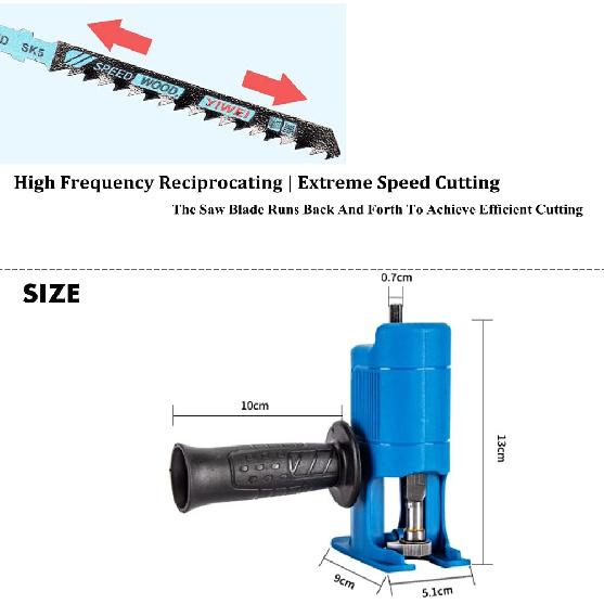 

Электрическая сабельная пила, Портативный электрический лобзик для резки дерева и металла, Насадка для электроинструмента, Электрическая ручная пила с 3 пильными полотнами,