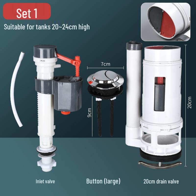 Adjustable High-Pressure Toilet Tank Water Fitting Set