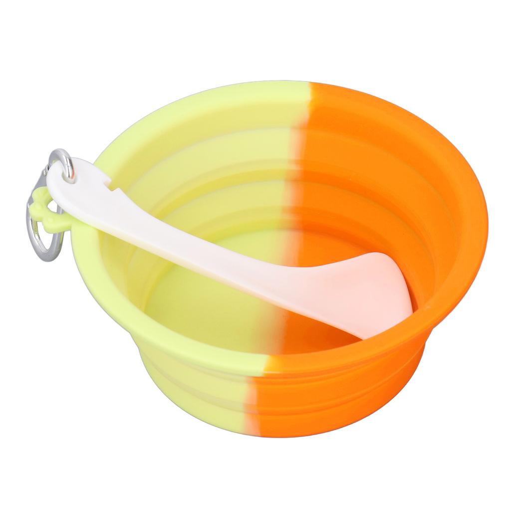 Foldable Pet Bowl Portable Dishwasher Safe Silicone Travel Pet Feeding Dish with Hook for Dogs Cats