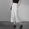 SOFSIL Women's High-Waist Wide-Leg Cropped Pants