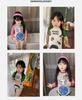 Korean Style Cartoon Lace One-Piece Swimsuit for Girls - Summer Graffiti Design for Small To Medium Children