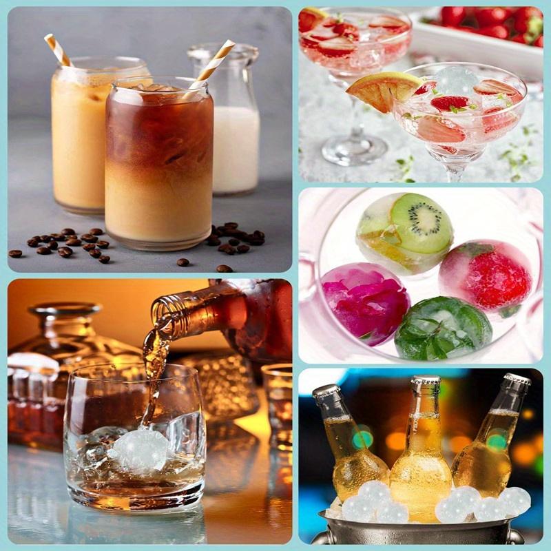 1 sada Stohovatelná kulatá sada forem na led s víkem a nádobou – Vytvořte 99 ks kulatých ledových kuliček, Formy na led do mrazáku se snadno vyjímají a jsou robustní