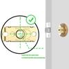 Adjustable Door Latches Privacy Three Bar Type Lock Tongue Cores 45° Rotating Angles Interior Door Lock Easy Installation