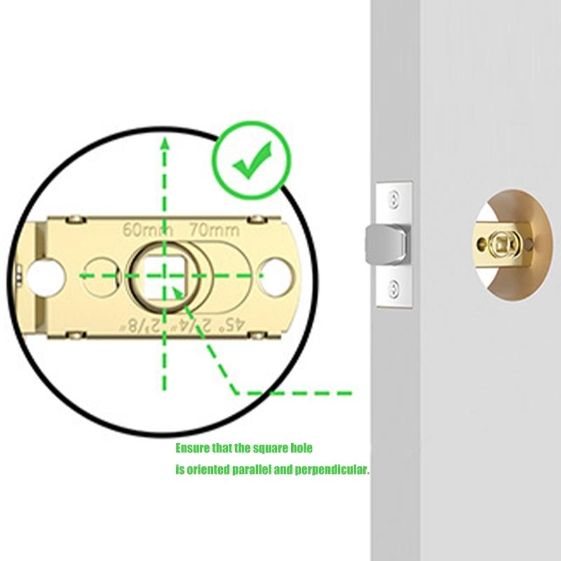 Adjustable Door Latches Privacy Three Bar Type Lock Tongue Cores 45° Rotating Angles Interior Door Lock Easy Installation