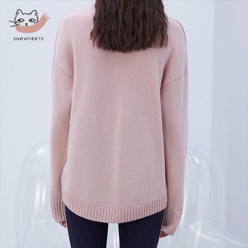 Snooford Women's Cashmere Blend Relaxed Turtleneck Sweater