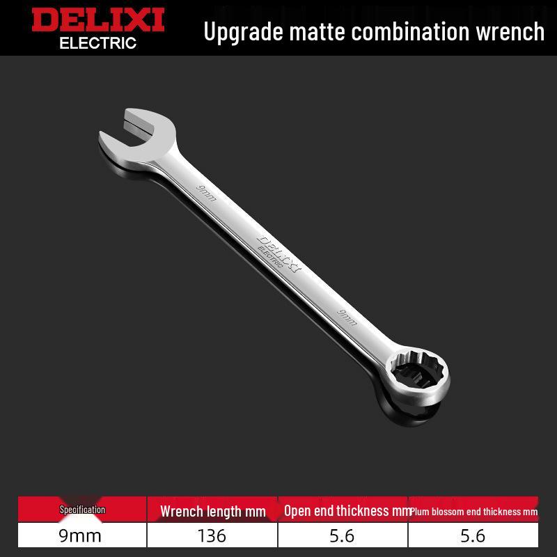Delixi No. 10-13 Open-End Box-End Double-Ended Wrench Set