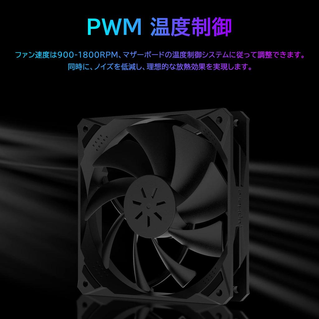 Novonest PC Case Fans 120mm PWM High Performance Silent Fans PWM 4PIN Connector PC Parts Cooling Fans 3-Pack All Black [NK12BK4-3]