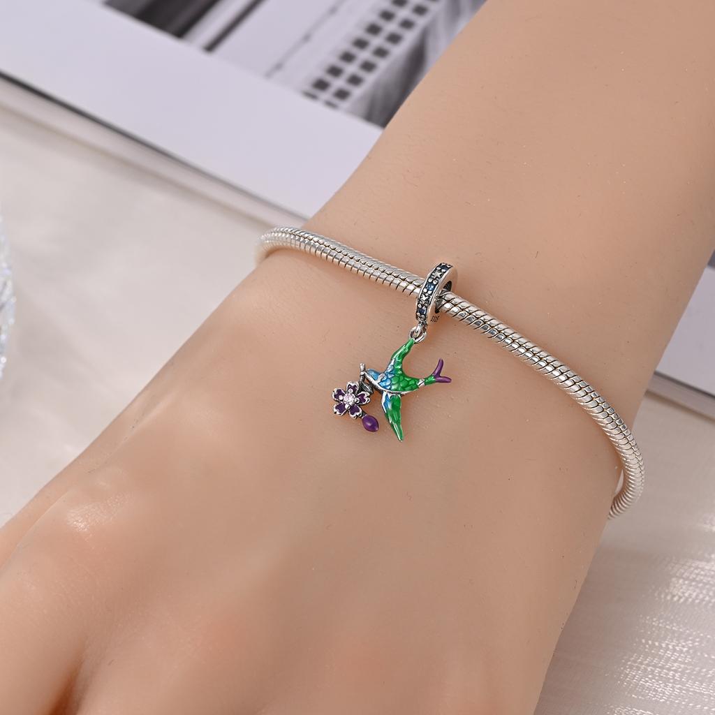 Copper Bird Bird Bird Dove Flower Charms Fit Original Bracelet Charms Necklace Charms For Jewelry Making