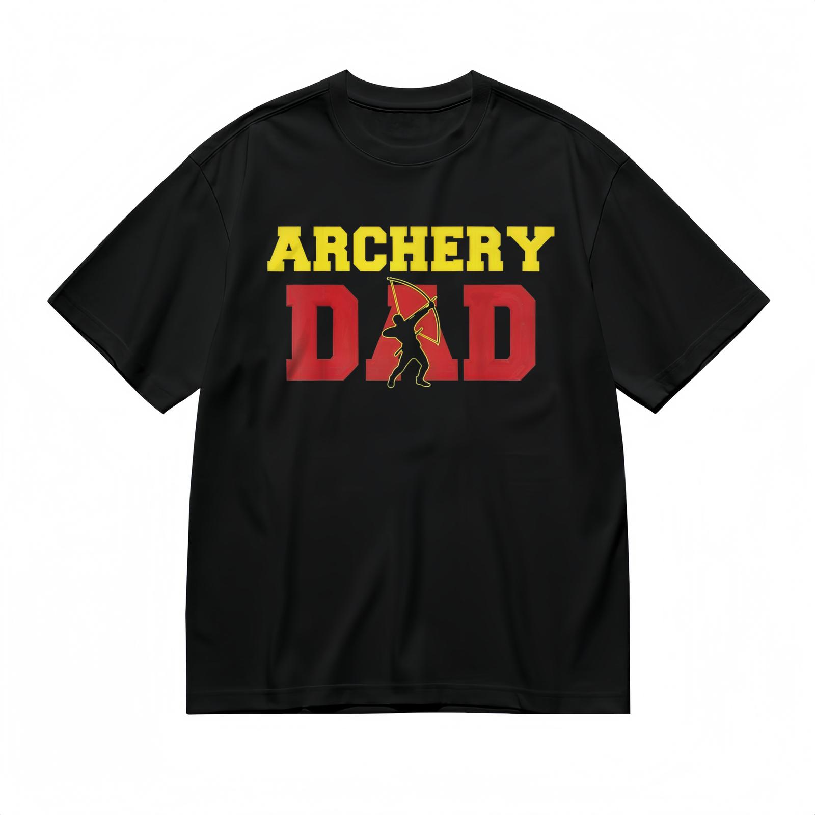 Men s T-Shirt Mens Womens Tees Top With Archery Dad Bold Graphic Unisex Black 100% Cotton Tops USA S