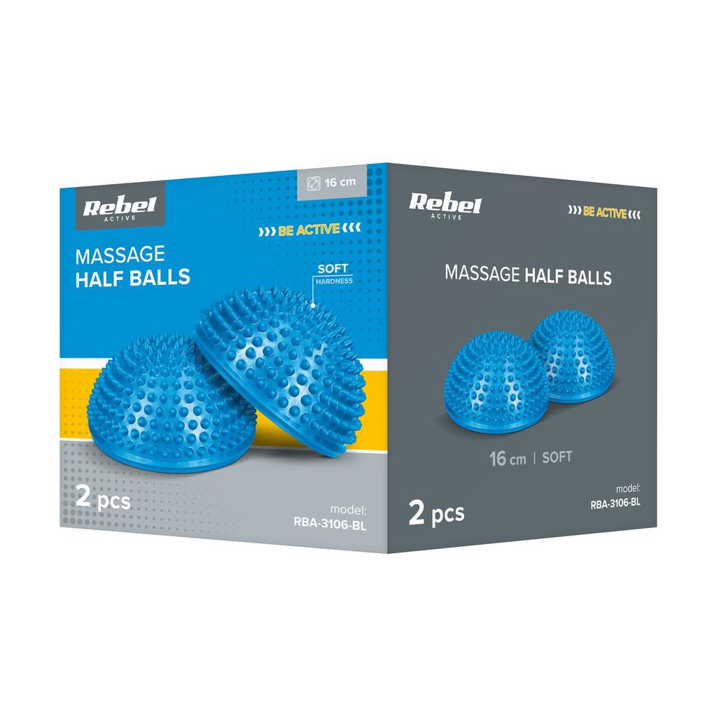 Sensory Hemispheres With Protrusions For Rehabilitation, Set Of 2 Rebel Active