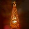 Gold Christmas Tree Candle Holder Hollow Scented Candle Stand Tealight Candle Holder  New Year