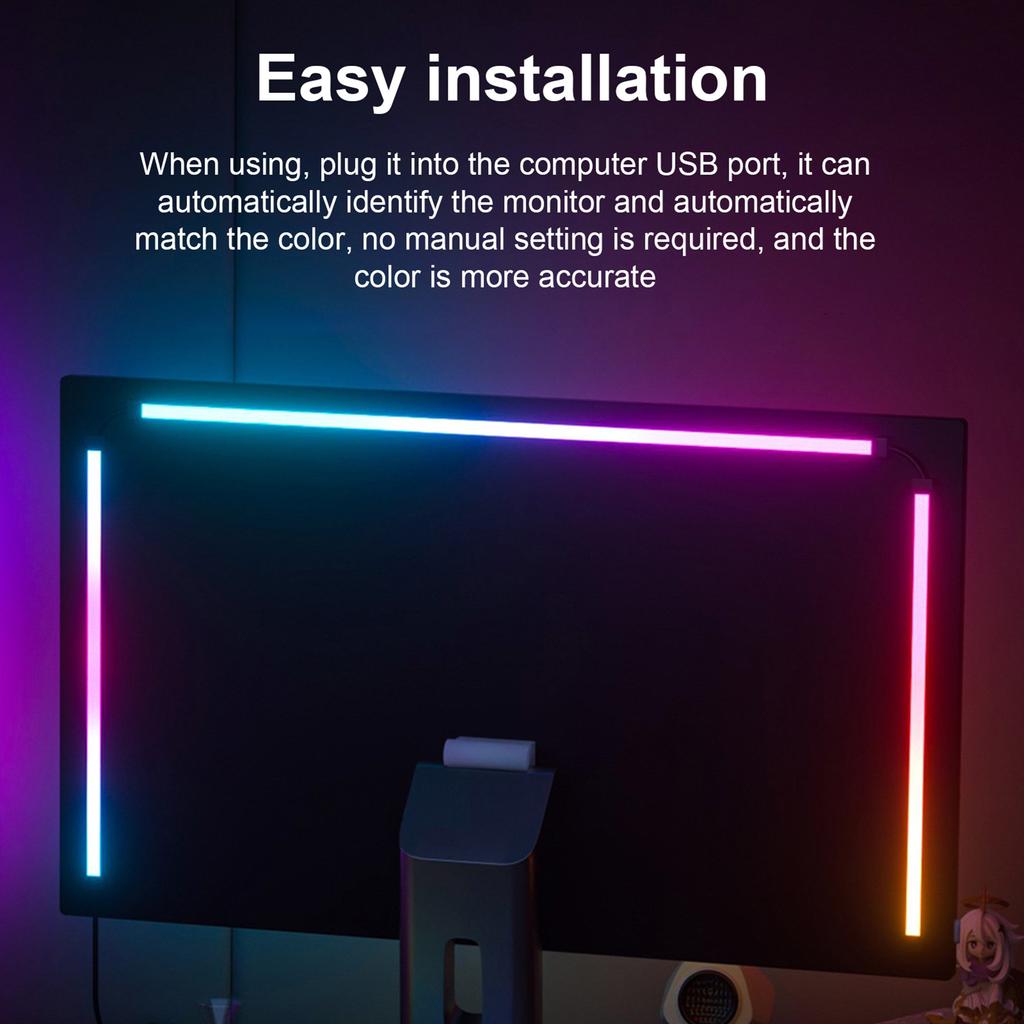 RGB Phantom Ambiance Display LED Light Bar Music Rhythm Dynamic Light Synchronization Software Controllable Color
