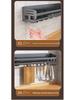 Wall-Mounted Kitchen Storage Rack: Multi-Function Chopstick Holder & Seasoning Organizer, Punch-Free Installation.