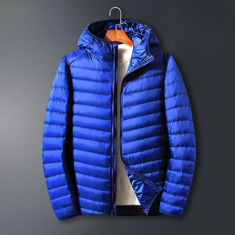 Rozmiar Plus 6XL Kurtka puchowa zimowa jesienna i zimowa męska krótka lekka biznesowa moda z kapturem gruba puch kaczy biały męska kurtka