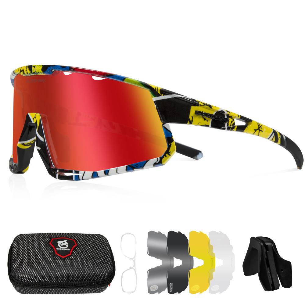 Queshark поляризационные спортивные очки для мужчин и женщин велосипедные солнцезащитные — фото 12