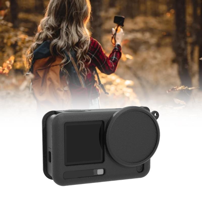 Precise Fitted Silicone Protective Cover for Action 6 Cameras Shell Shock Resistance Cooling Efficiency Lanyard