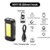 Led Work Light 10w Foldable Rechargeable Magnetic Flashlight Waterproof Flashlights Usb-cob Lamp With Hook Outdoor 6500k Lantern