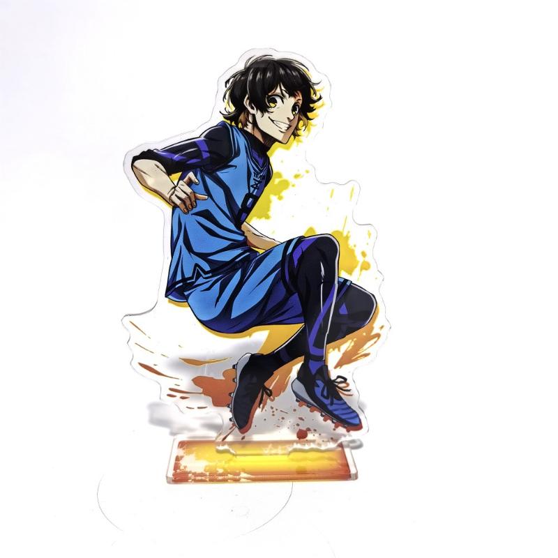15cm Blue Lock Model Anime Peripheral Isagi Chigiri Bachira Nagi Karasu Acrylic Stand Figure Desk Ornament Collection Toy Gift
