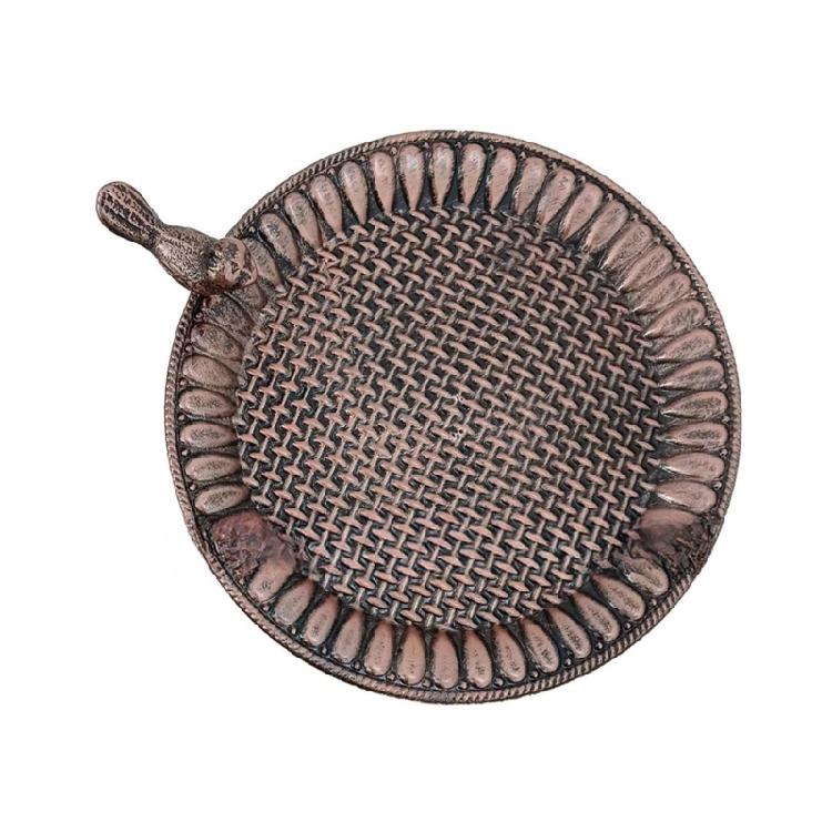 Starožitný kovaný krmítko pro ptáky Odolné proti povětrnostním vlivům Zahradní dekorace Krmítko s velkou kapacitou pro krmení divokých ptáků