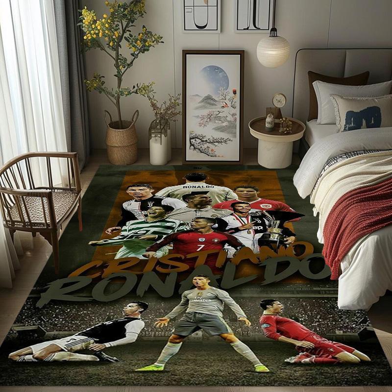 Cristiano Ronaldo: Fußball-Legende Teppich Bodenmatten Druck Mode Fußmatte Schutzpolster