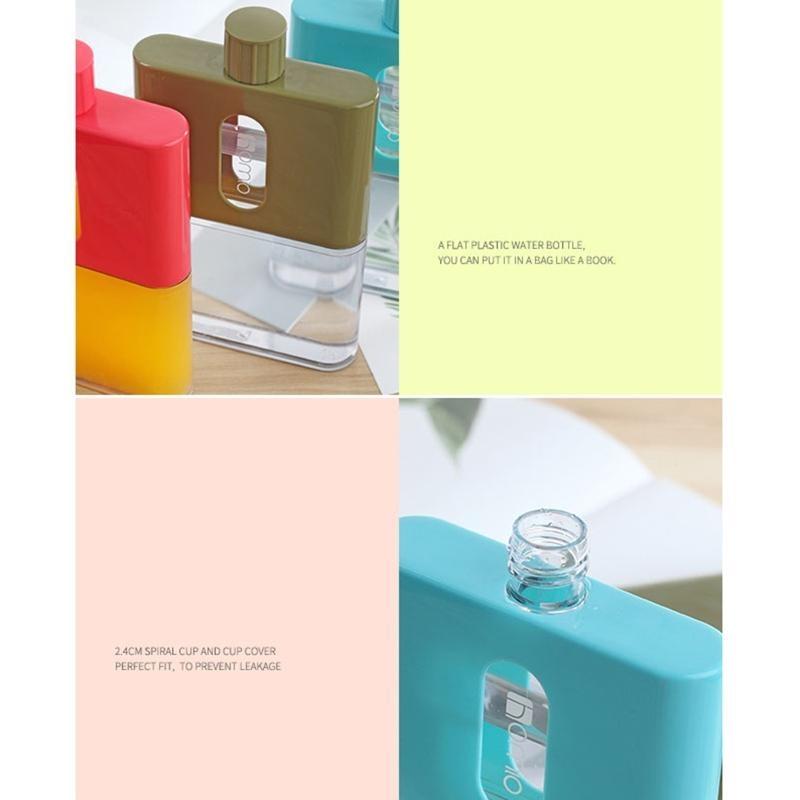 Water Bottle Flat Water Cup Travel Flat Bottle Portable Bottle