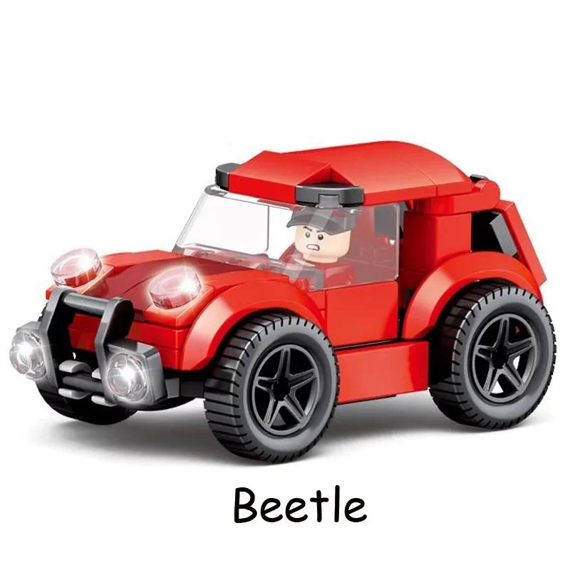 City Patrol Police Motorcycle Car Pursuit Prisoners Model Building Blocks Enlighten Action Figure Toys For Children