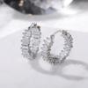 BELLA BOX High-quality Silver Color/Gold Color Earrings Women Wedding Party Hoop Earring Versatile Luxury Zircon Jewelry