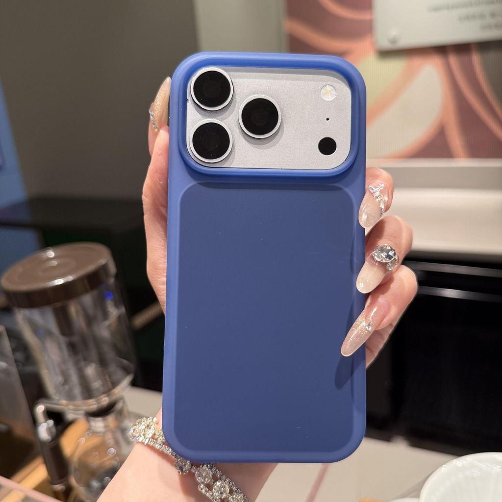 Apple 17 Pro Max Silicone Case: Large Hole, Matte AI Buttons, Fits iPhone 16