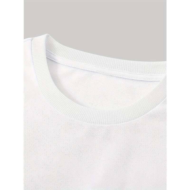 European Sizes Men'S Streetwear Graphic T-Shirt - "Standards" Design with Wolf & Skull Print, Loose Fit Round Neck Tee