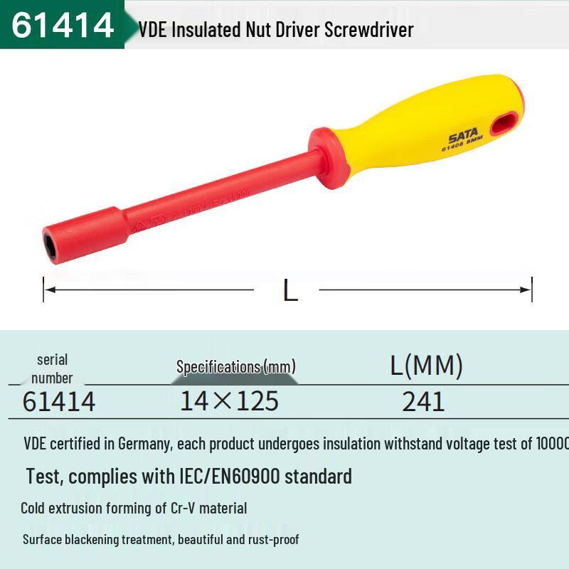 SATA VDE Insulated Nut Driver