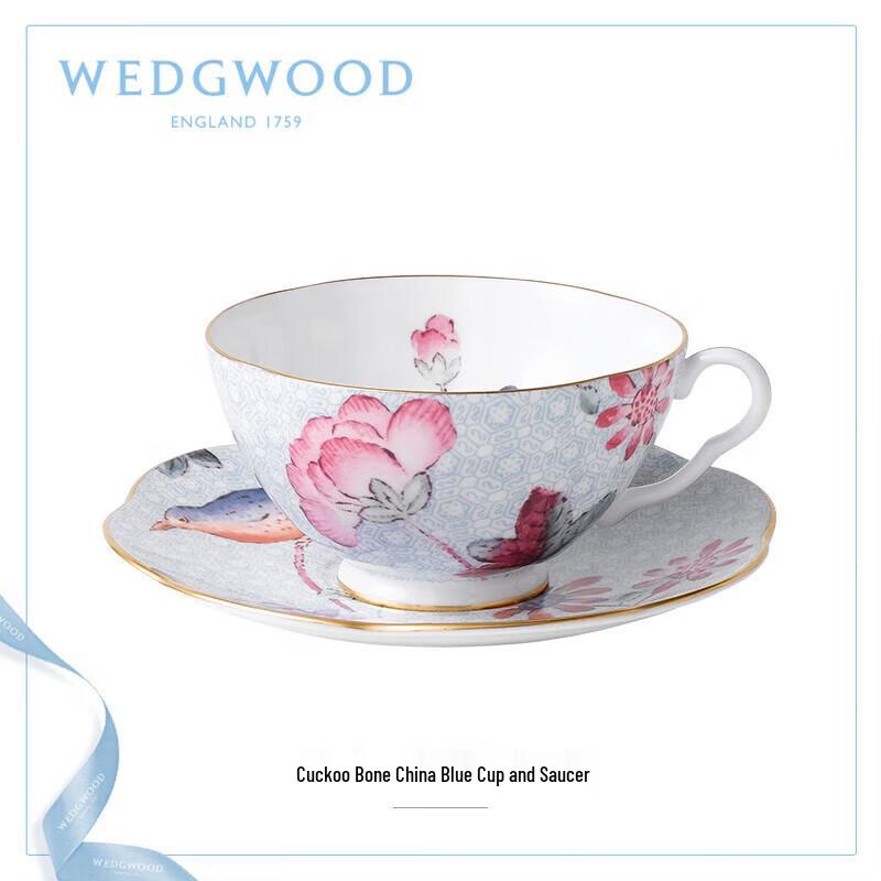 Wedgwood Cuckoo Blue Teacup and Saucer Set