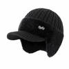 Comfortable Thick Warm Winter Thermal Hat Windproof Earflaps Knitted Cap Elasticity Elderly Beanie Outdoor Sports