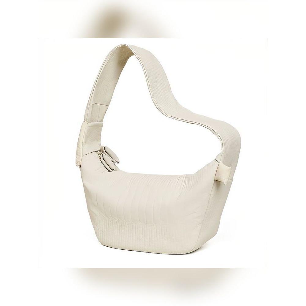 

Korean version niche design embroidered thread dumpling bag wide shoulder strap single shoulder messenger bag women s bag tide