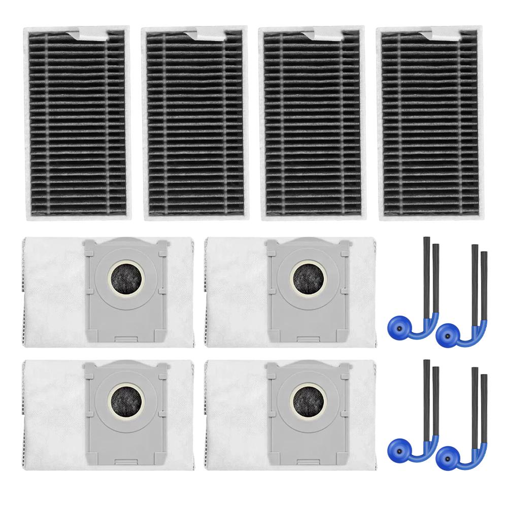 

For Deeboot T90 Pro Robot Vacuum Replacement Kit: Plastic Filter Paper Cloth Side Brush Dust Bag for Omni Cleaner Quarterly Sets