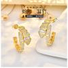 Snake Shape Zircon Stud Earrings Personalized Niche Luxury Jewelry For Women