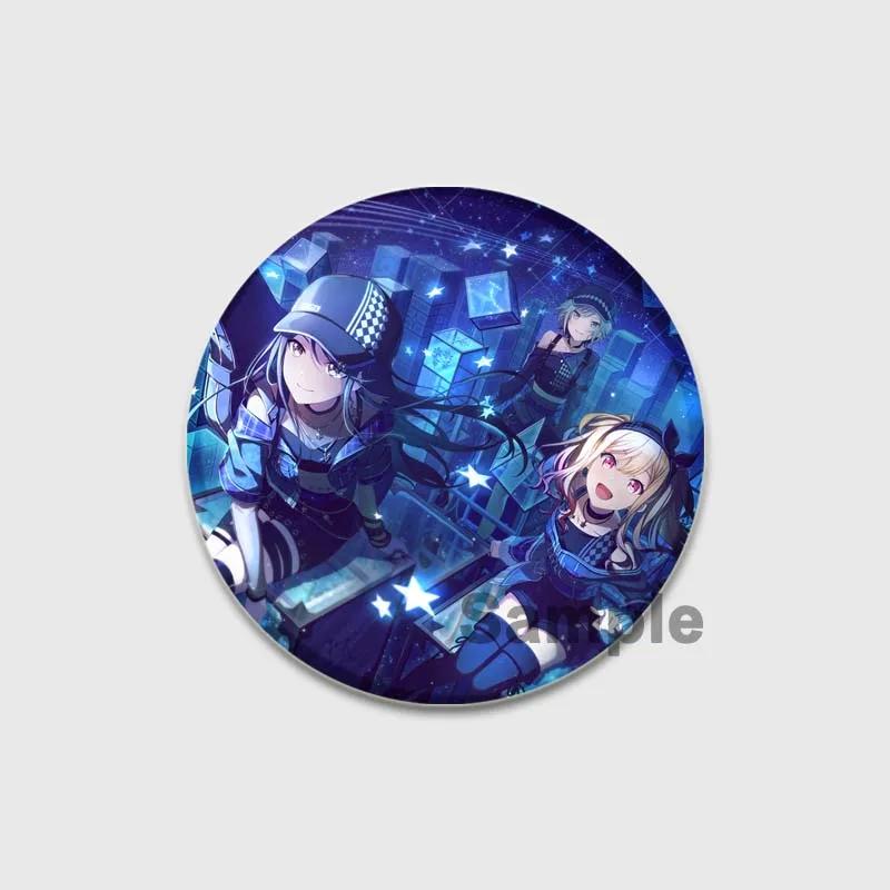 Broche redondo de hojalata de 32/44/58 mm con insignia de Anime Hinomori Shiho Leo/Need para ropa, bolsos, sombreros, accesorios, alfileres esmaltados, regalos para fanáticos