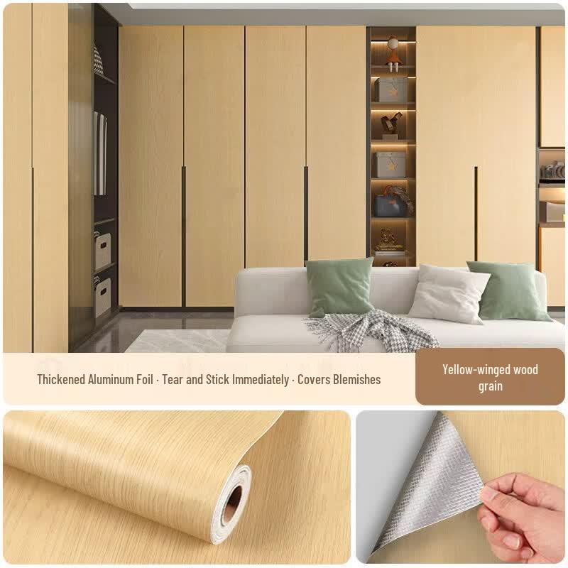 Qiwoda Waterproof Wood Grain Peel and Stick Wallpaper