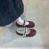 Gentle Evening Breeze Velvet Mary Jane Shoes Women's Doudou Shoes Cotton Shoes 2024 Autumn and Winter Outer Wear Suede Single Shoes Fluffy Shoes