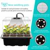 5pcs 12 Cells Plant Seeds Grow Box Full Spectrum LED Grow Light Seed Starter Kit Seedling Trays Germination Box Trays