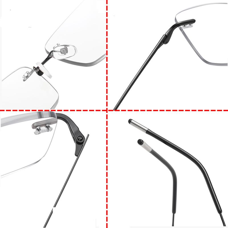 2021 Progressive Multifokale Memory Titan Randlose Lesebrille Herren Smart Zoom Damen Ultraleicht Anti-Blaulicht Brille