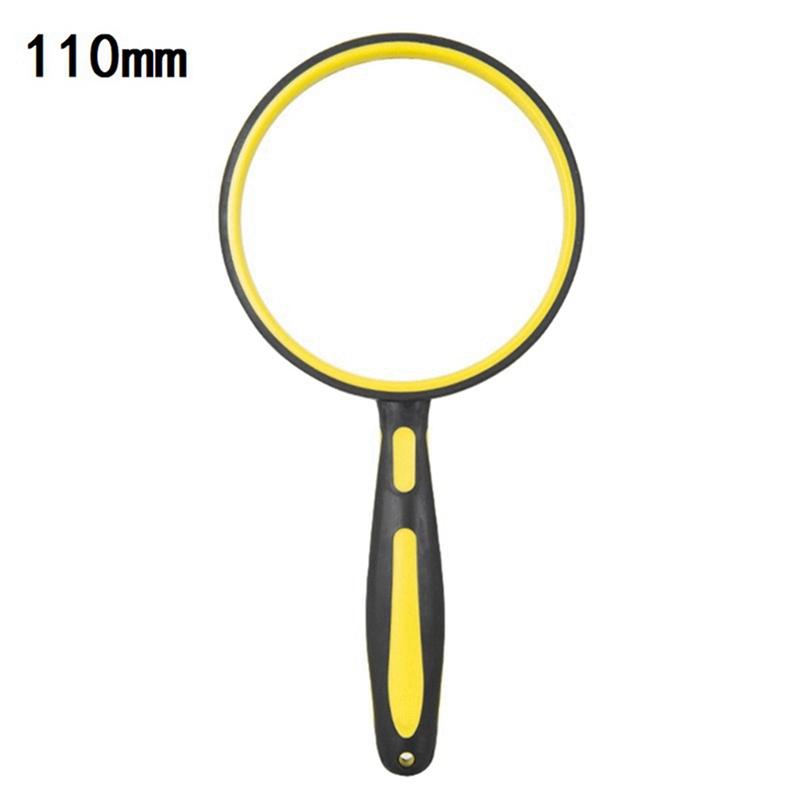 2X Portable Yellow Magnifying Glass 110Mm Diameter Lens Is Suitable For Reading Books And Newspapers For The Elderly