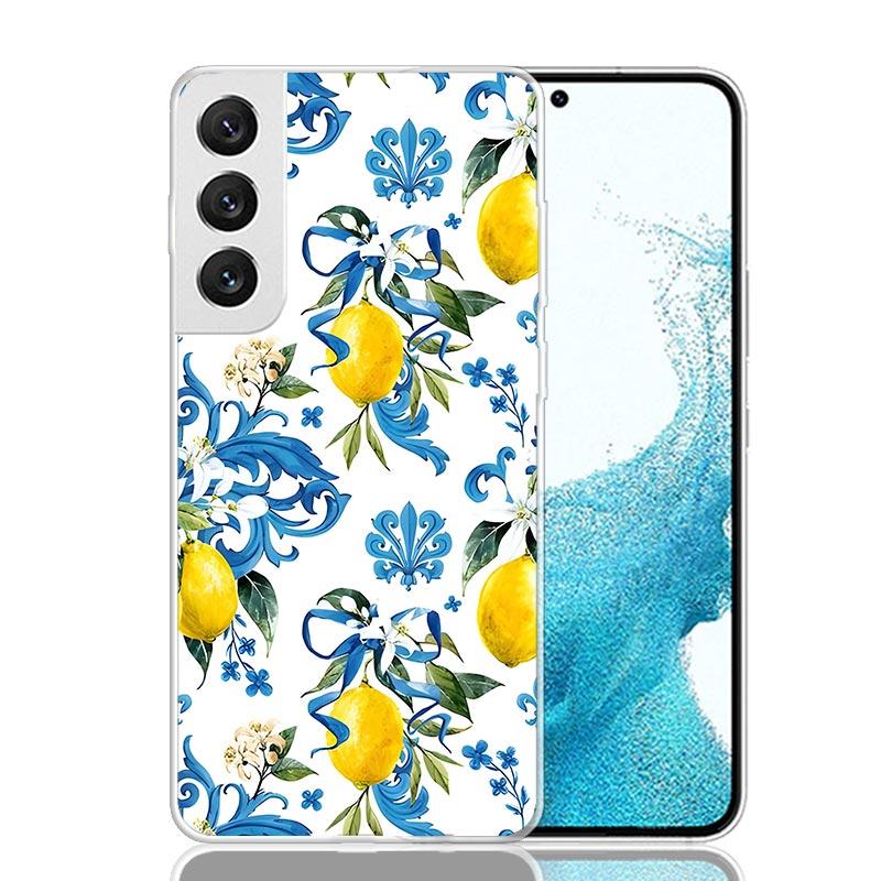 Sommerfrüchte Zitrone Handyhülle Für Samsung Galaxy S26 S25 Edge S24 S23 FE S22 Ultra S21 Plus S20 + Fundas Cover Coque Galaxy S25