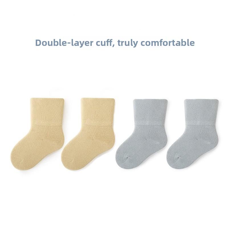 

Pure Cotton Baby Sos for Newborns Spring Autumn Winter Mid-Calf Loose Mouth Not Tight 03 Month Old Infants Comfortable Soft Xs 0-4 months (foot length 7-9cm)