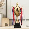 Metal Material Gold Trophy Cup 29/33/36cm Winner Trophies Award Trophy  Classroom Use