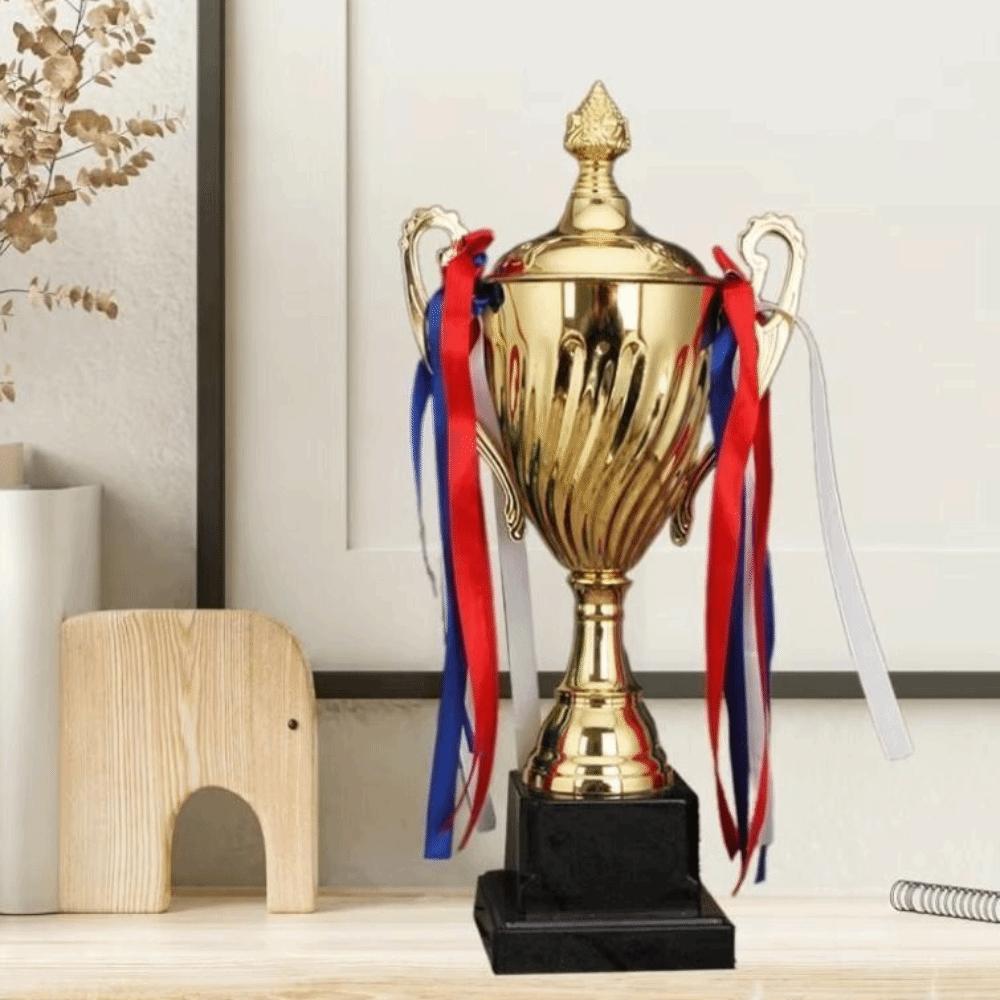 Metal Material Gold Trophy Cup 29/33/36cm Winner Trophies Award Trophy  Classroom Use