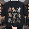 Owls Of North America Graphic Tee Birds of Prey Print Casual Cotton T-Shirt for Nature Lovers