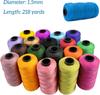 Crochet Yarn 2mm/220m DIY Knitting Craft Thread Ice Silk Colored Art Yarn Cord for Bags Hats Polypropylene Rope Crocheting