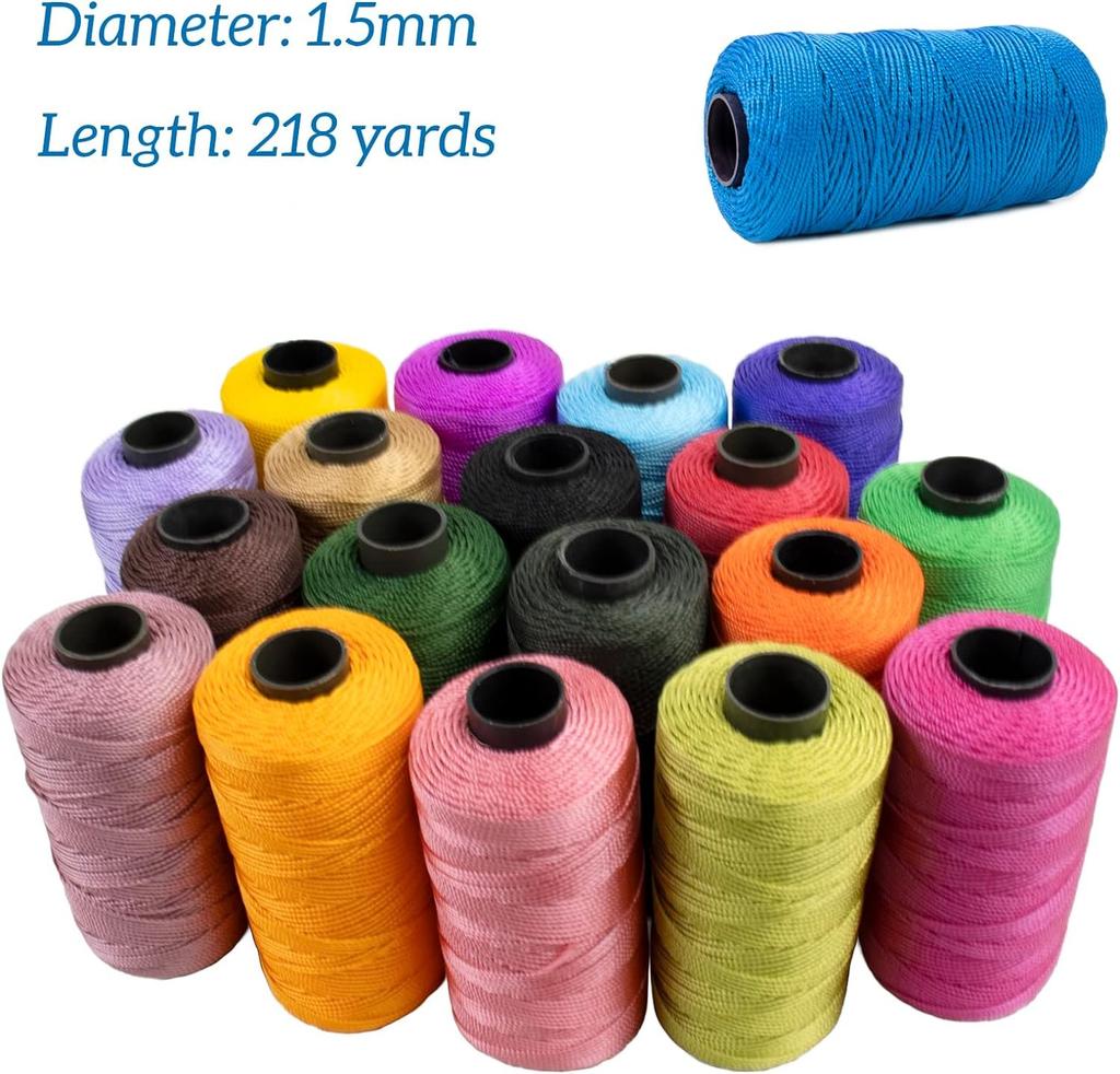 Crochet Yarn 2mm/220m DIY Knitting Craft Thread Ice Silk Colored Art Yarn Cord for Bags Hats Polypropylene Rope Crocheting