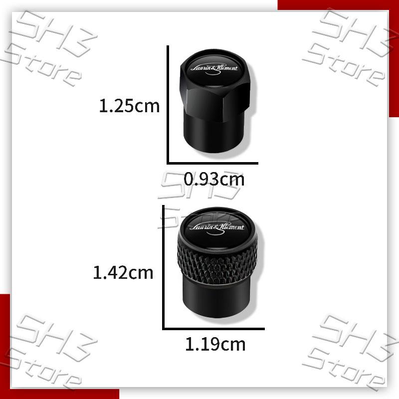 4Pcs/Set Car Wheel Tire Valve Caps Tyre Rim Stem Dustproof Waterproof Covers For Laurin&Klement Logo Kamiq Fabia Kodiaq Octavia